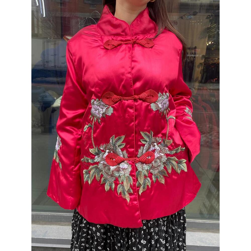 Embroidered Silk Quilt Jacket